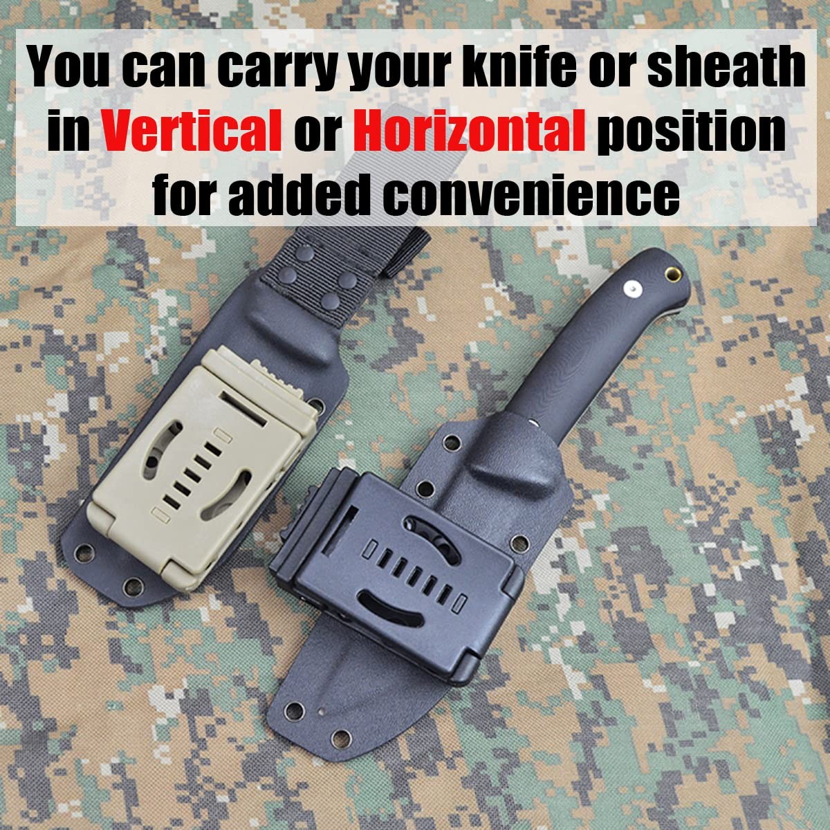 YCYU 2Pack Knife Belt Clip Outdoor Loops Gun Blade Sheath Tool Lock with Moun…