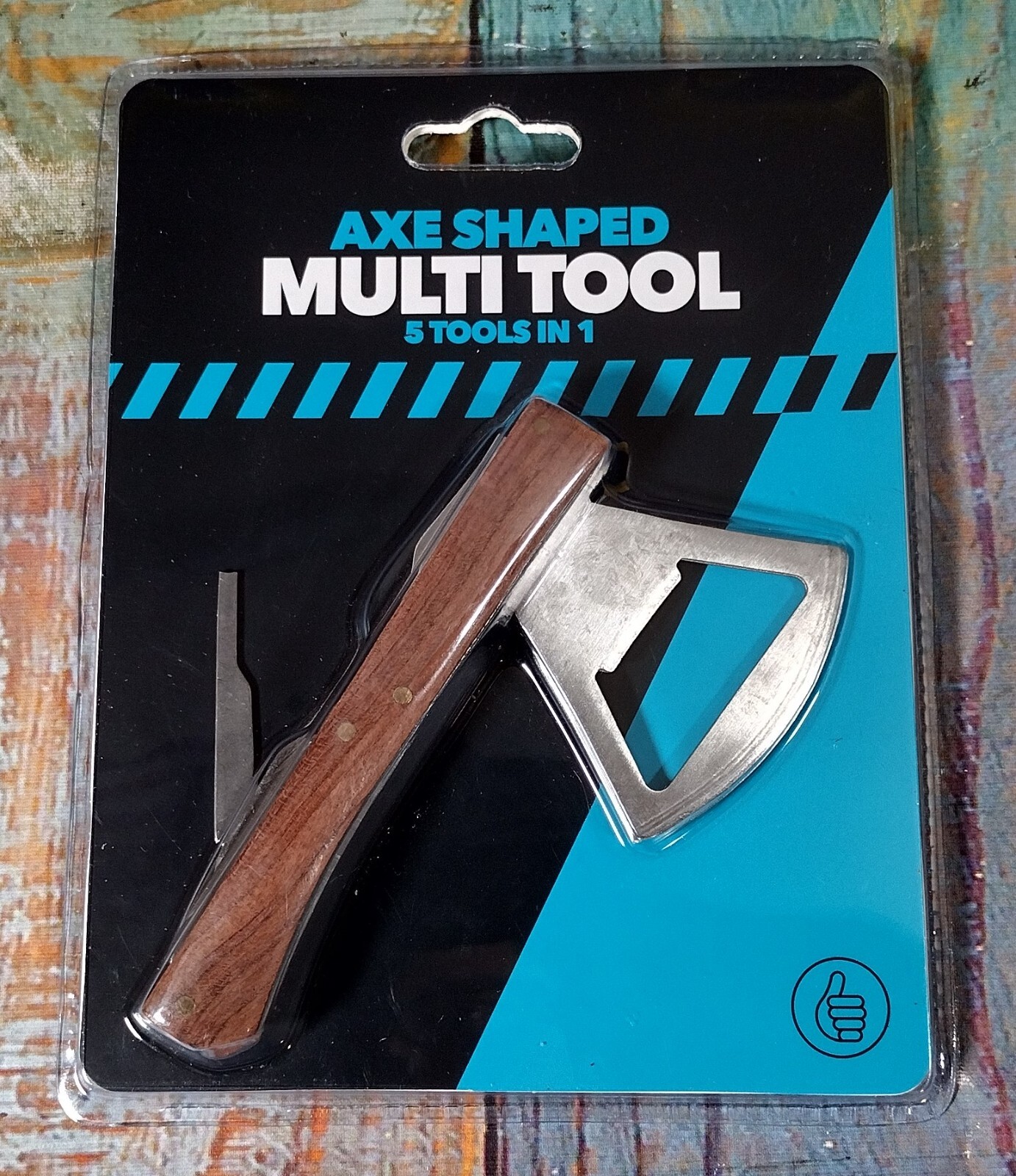 Thumbs Up! Axe Shaped Multi Tool – 5 Tools in 1 – NEW- Damaged