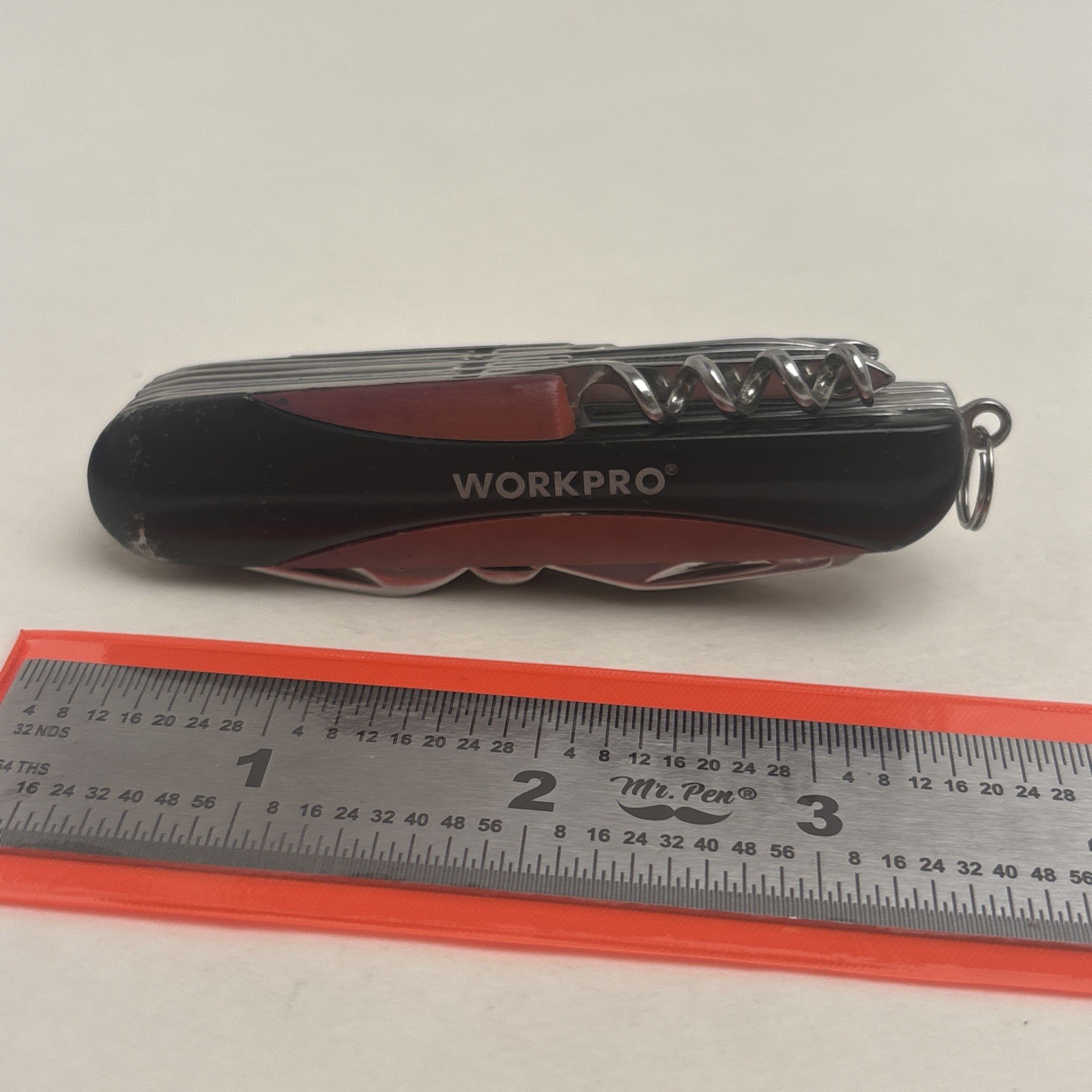 Workpro 15-in-1 Multitool Pocket Knife Stainless Brown Black Tactical Camp