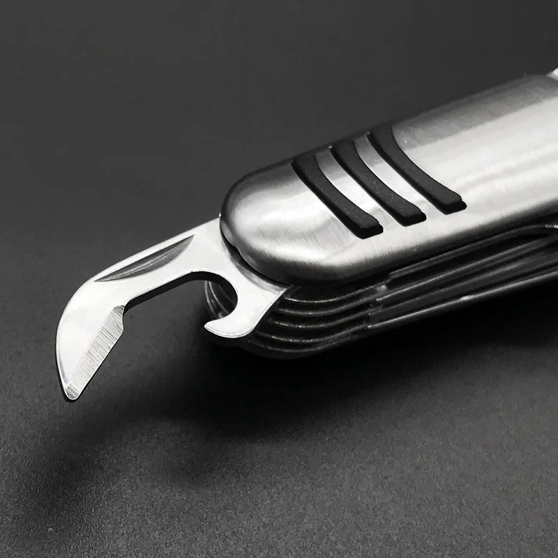 11-in-1 Multifunctional Pocket Knife – Stainless Steel Folding Tool for Camping