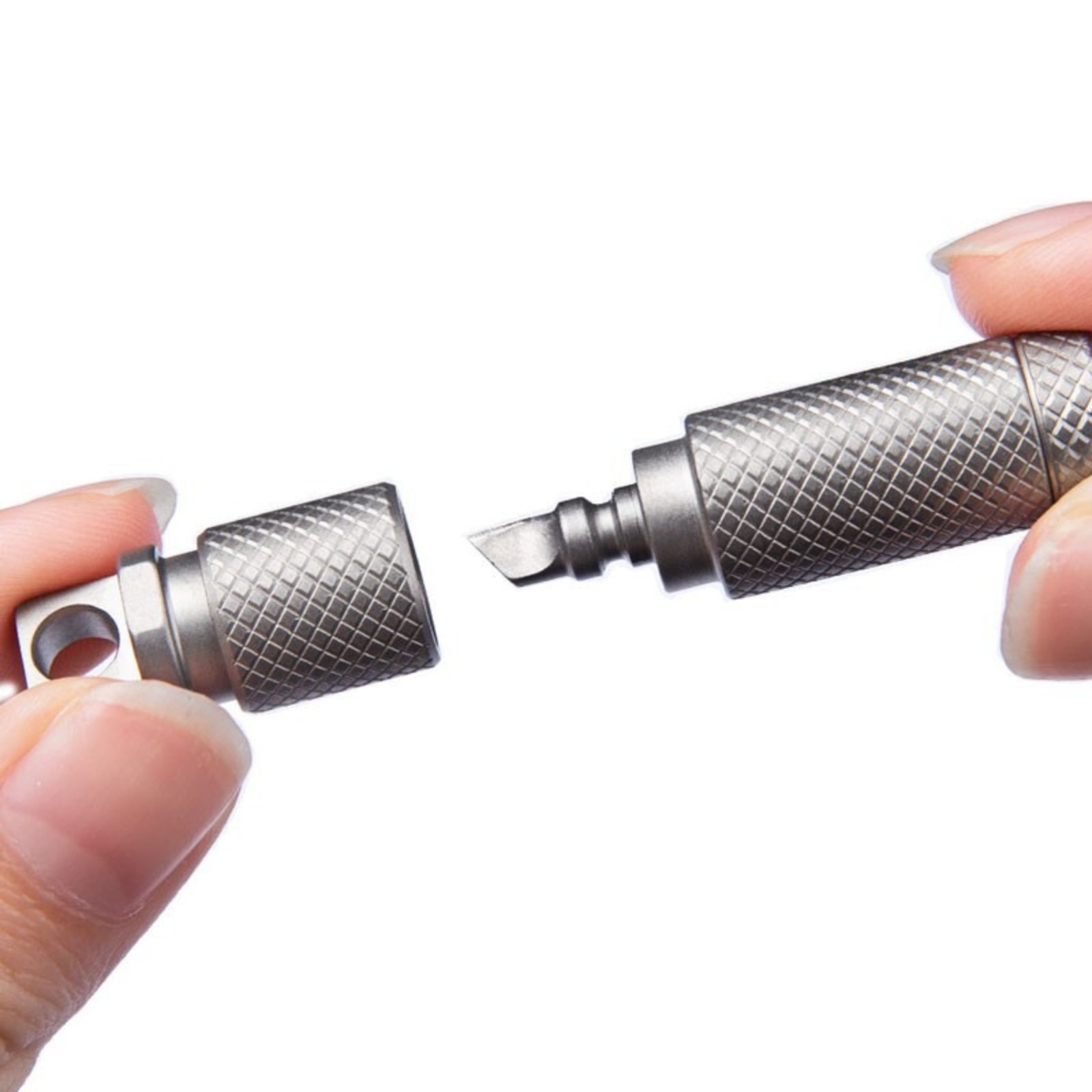 Titanium Waterproof Pill Case Holder Organizer Container Portable Keychain Box