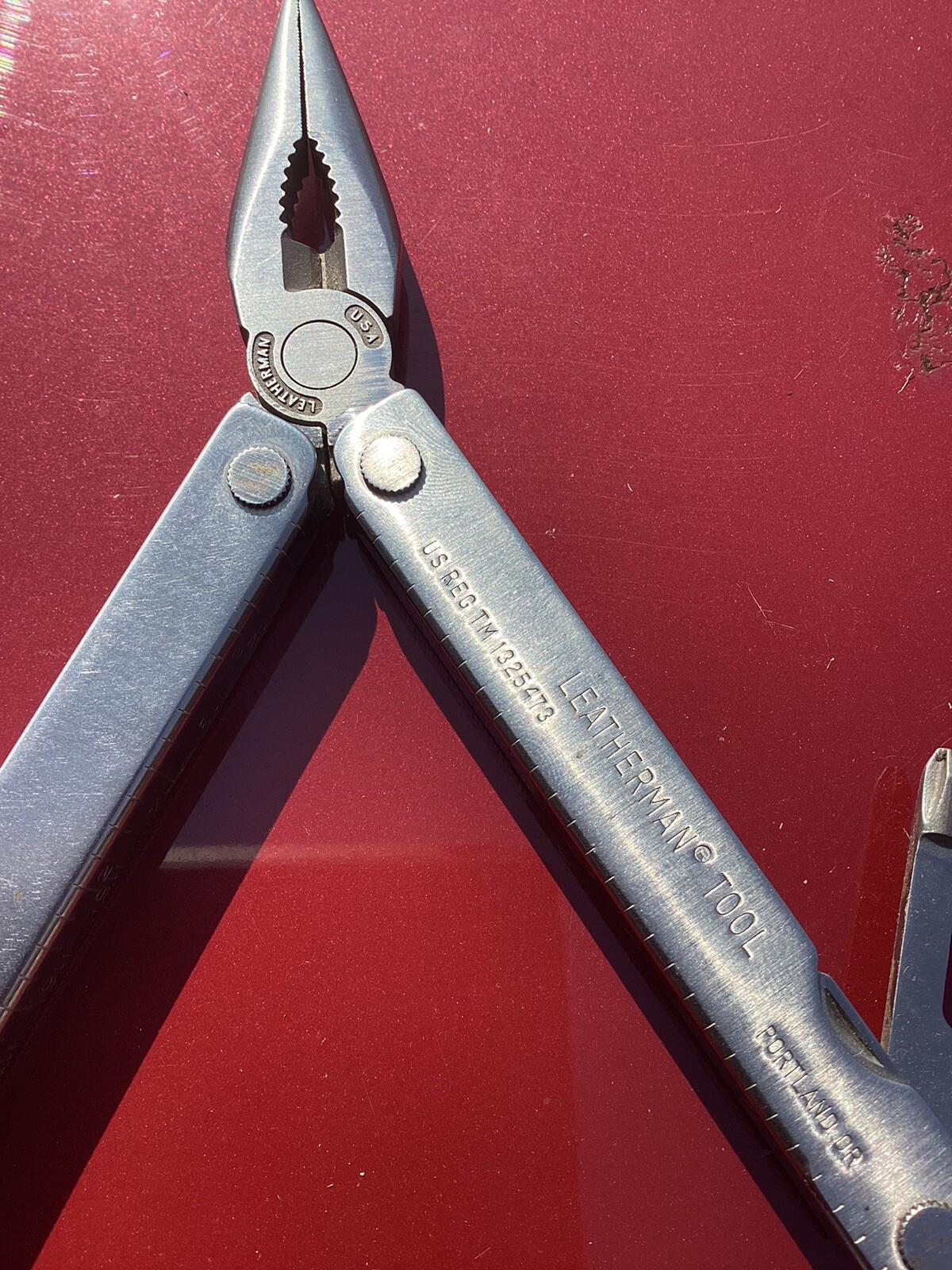 Vintage Original Leatherman TM 1325473 Multi Tool With Leather Sheath