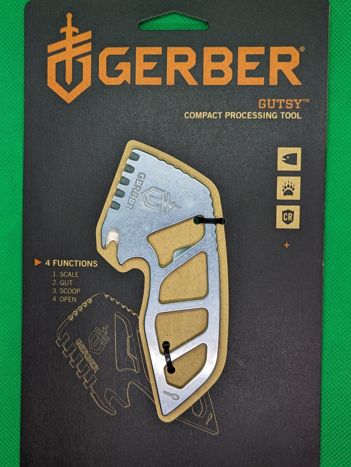 Gerber Gutsy Compact Processing Tool 4 functions in 1 Tool Stainless Steel