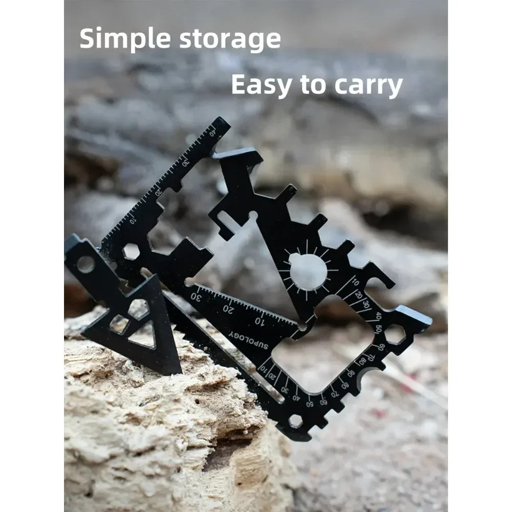 Outdoor Portable 18 in 1 Card Knife Wildlife Survival Equipment Lifesaving Card
