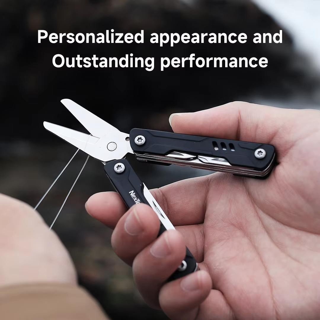 Alicate multifuncional NexToo Mini Sailor 11 en 1 EDC, alicates (color negro)