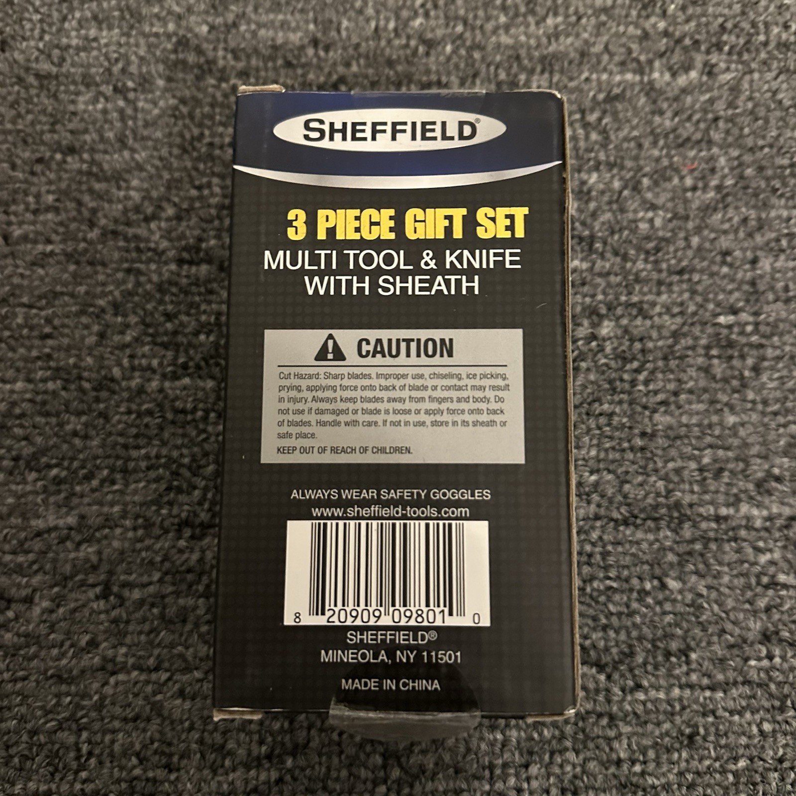 sheffield 3 piece gift set multi tool knife with sheath