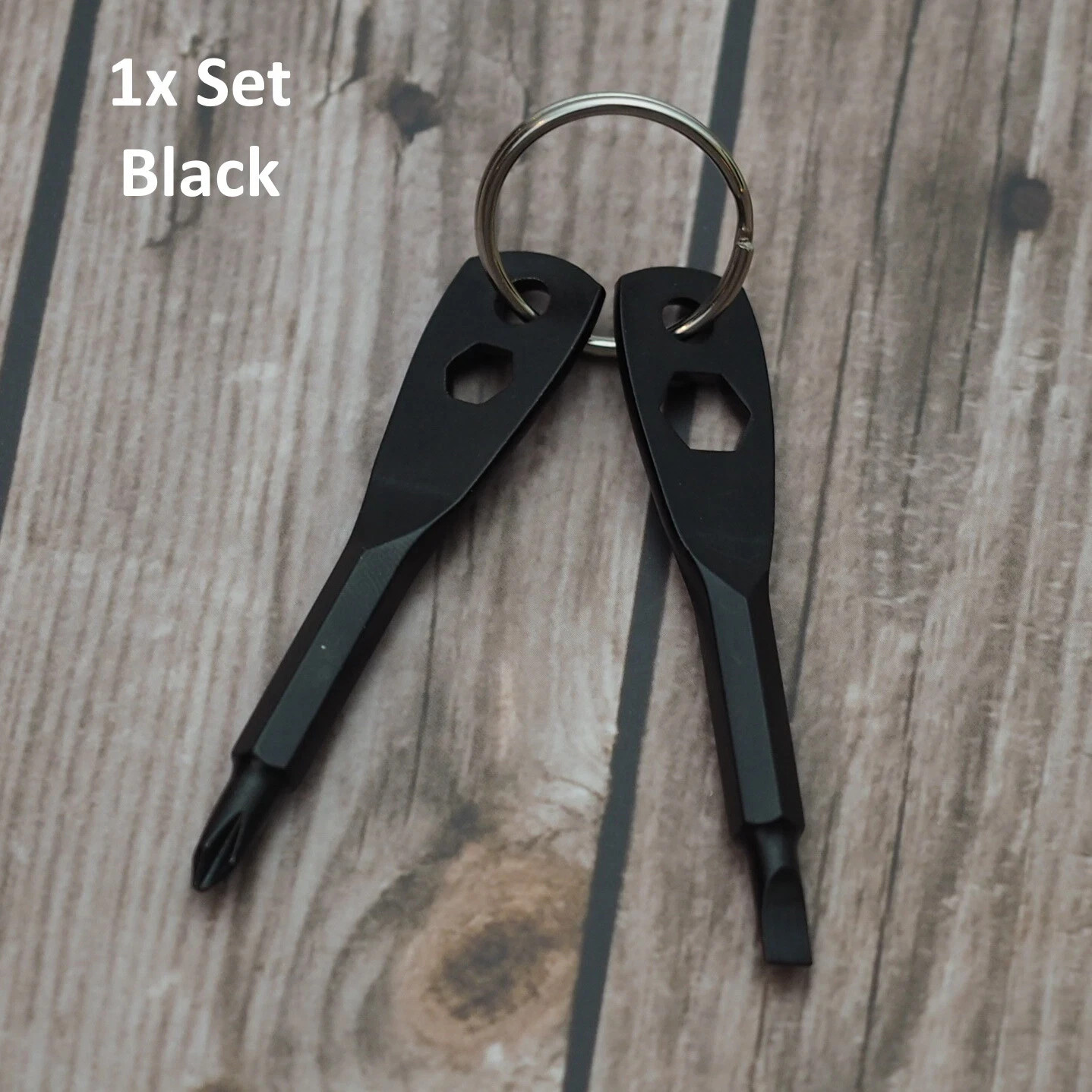 Screwdriver Keychain Set EDC Pocket Tool Hex Nut Wrench with Key Ring – Choose