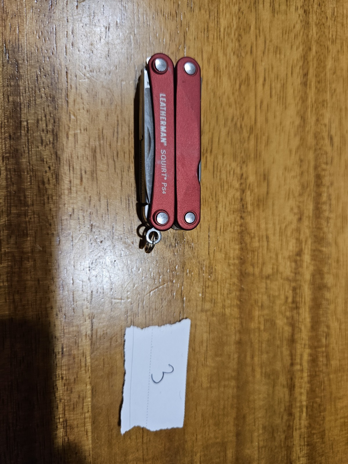 Leatherman Squirt PS4 Red Keychain Multi Tool Pliers Pocket Knife