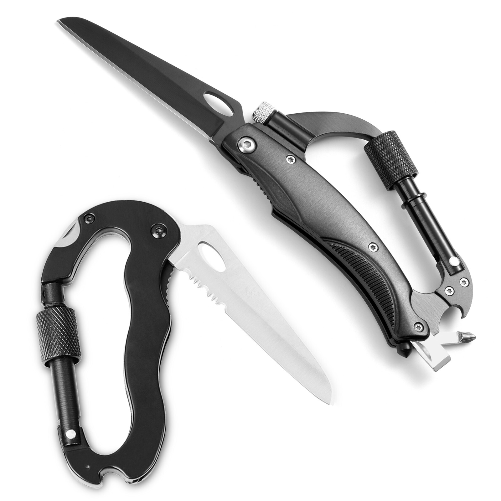 High-End & Sturdy Carabiner, Multi Tool for Outdoor Camping, Hiking, Hunting etc