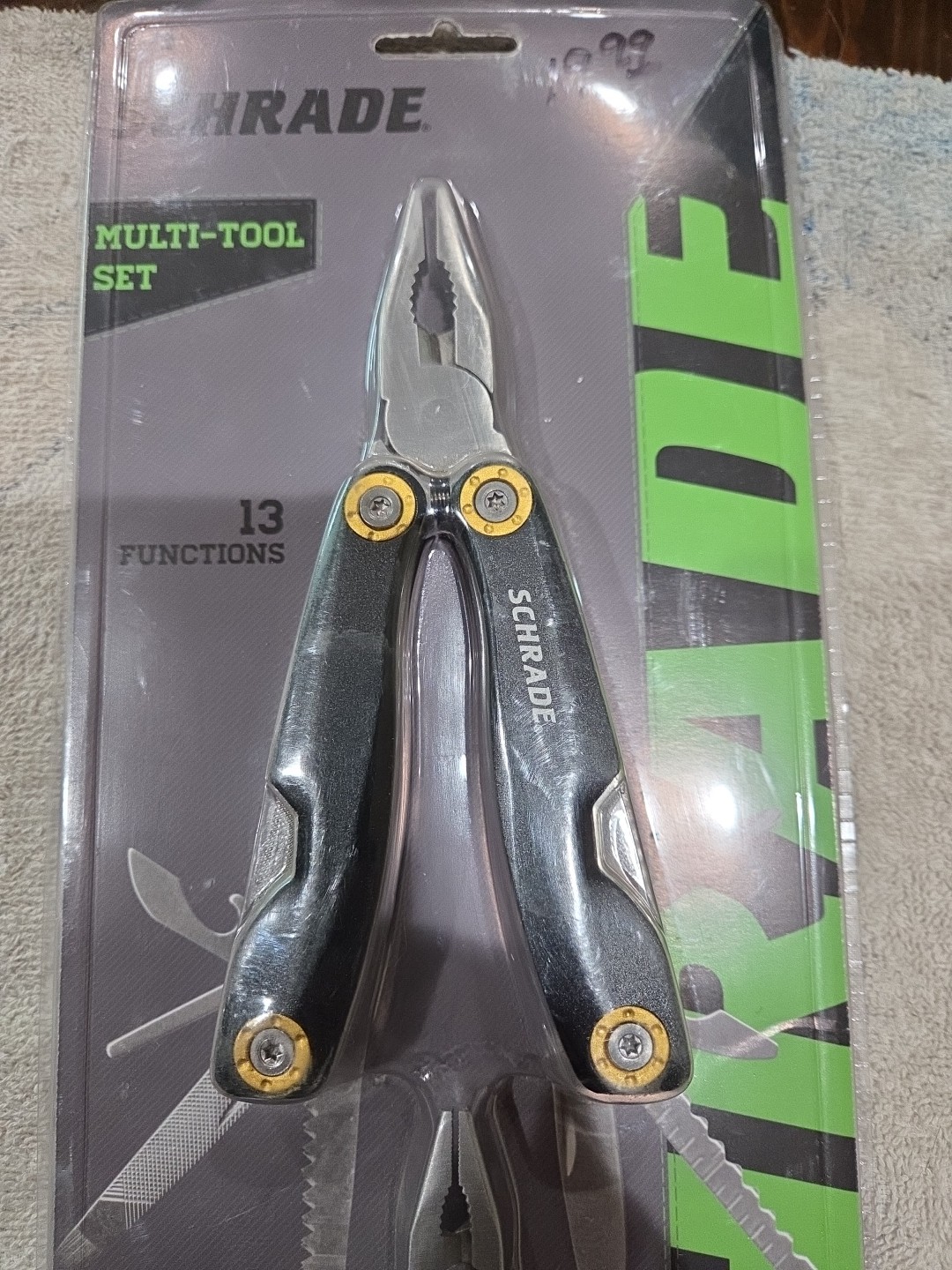 Schrade Multi-Tool Set – 13 And 12 Functions With Cordura Holsters – New