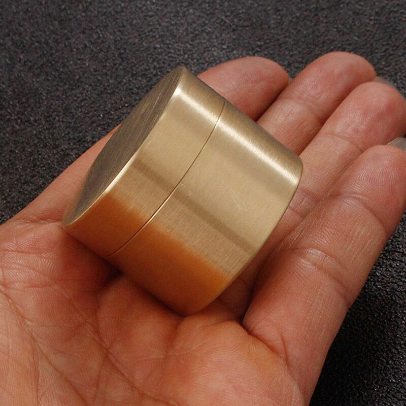 HotEDC Large Solid Brass Waterproof Box Outdoor Travel Home Pill Case SealedTank