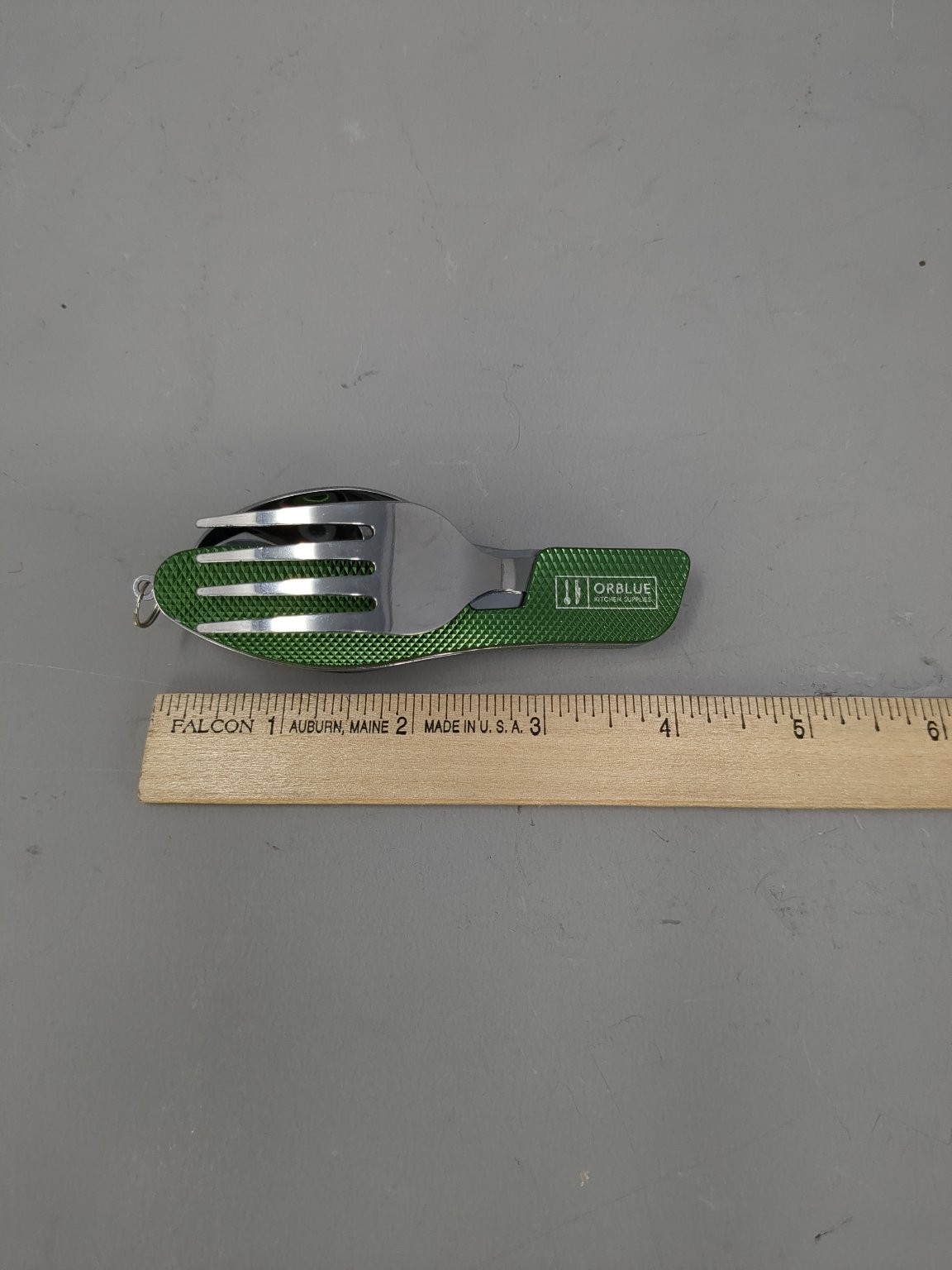 Multi-Tool Camping Utensil Orblue Foldable Fork Spoon Knife & Bottle Opener