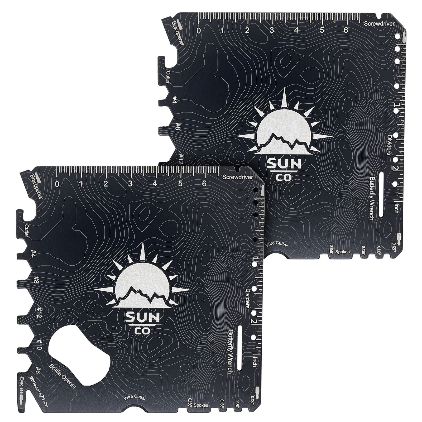 Sun Company Benchtop Coasters 2pack Coaster Multitool With 22 Functions Includ