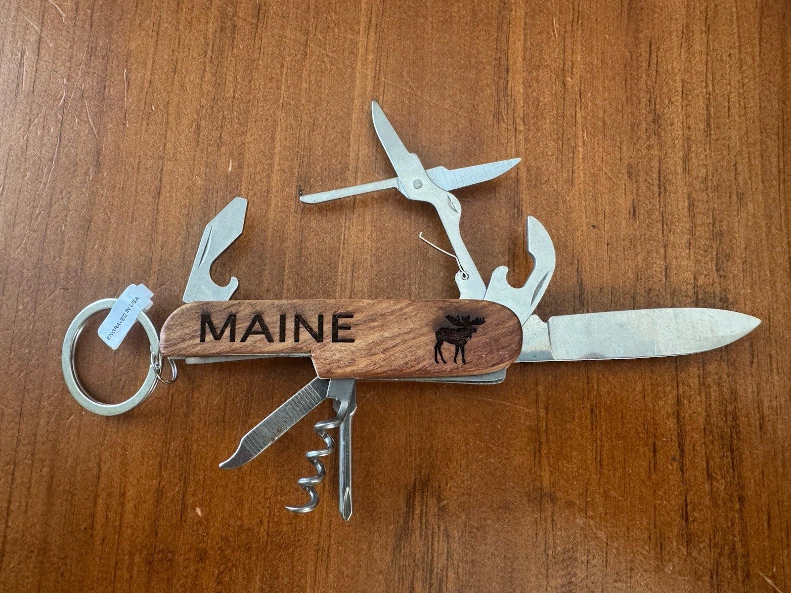 MAINE Engraved Stainless Multi-tool Army Knife