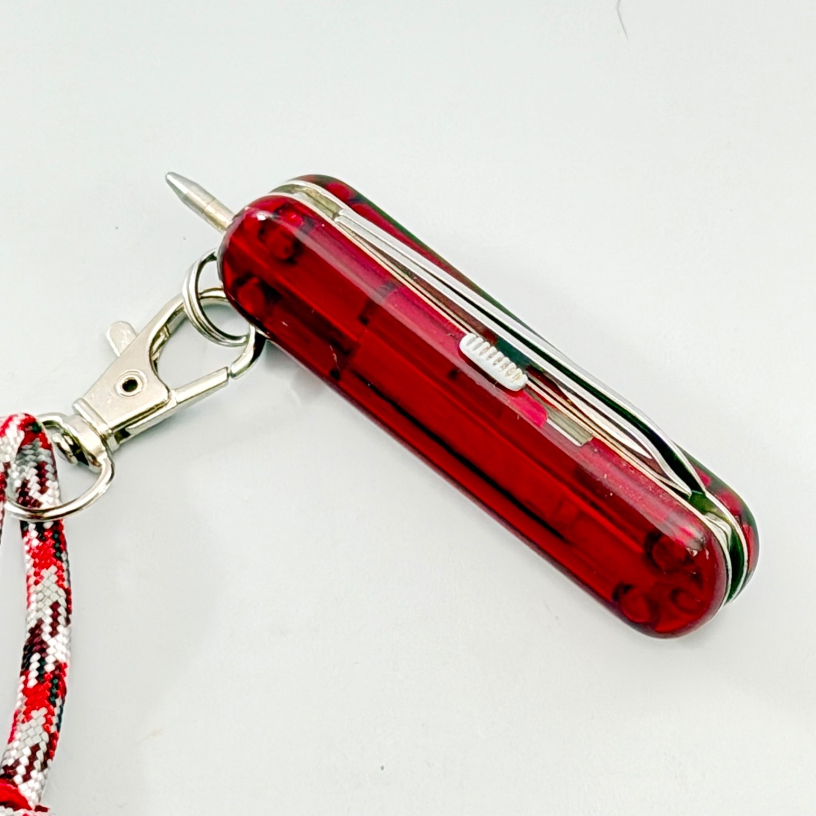 Tranparent Red Swiss Army Knife Signature Lite/ Red LED/Refreshed/New Battery
