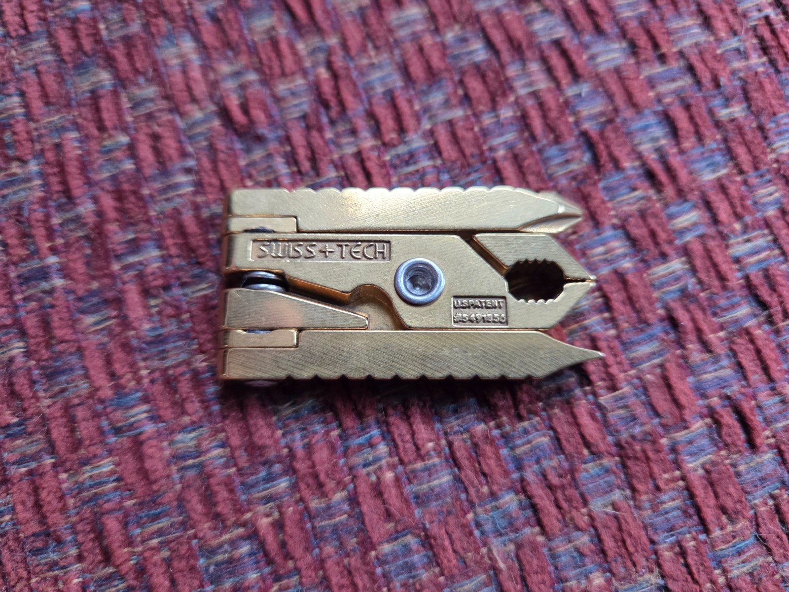 Swiss+Tech gold US patent #5491856 compact multi-tool