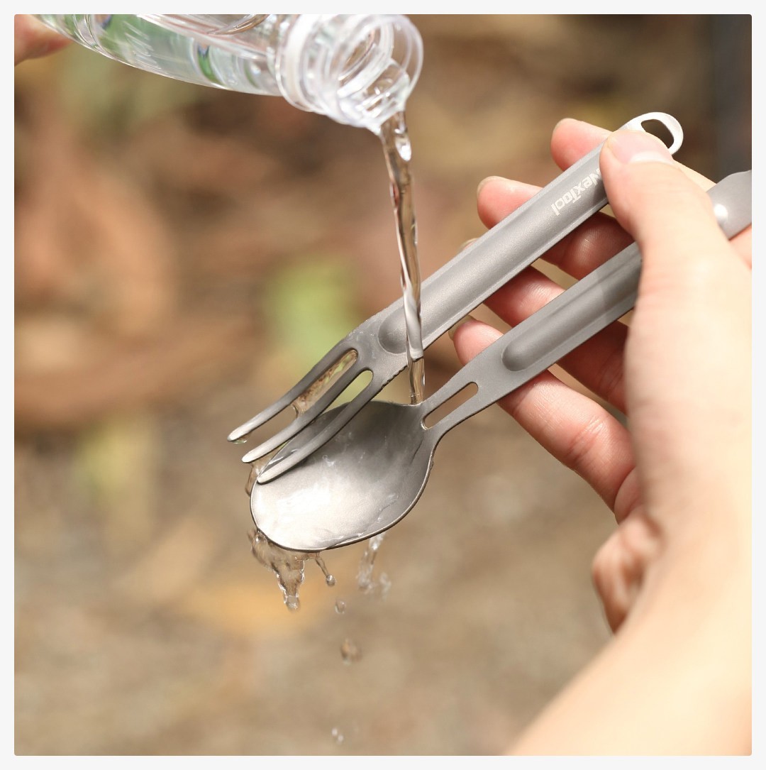 Stainless Steel Camping Spork Set Fork Spoon Outdoor Picnic Travel Utensils