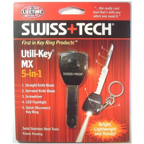10 PCS. Swiss+Tech Utili-Key MX 5-in-1 Key Ring + Flashlight Multi-Function Tool