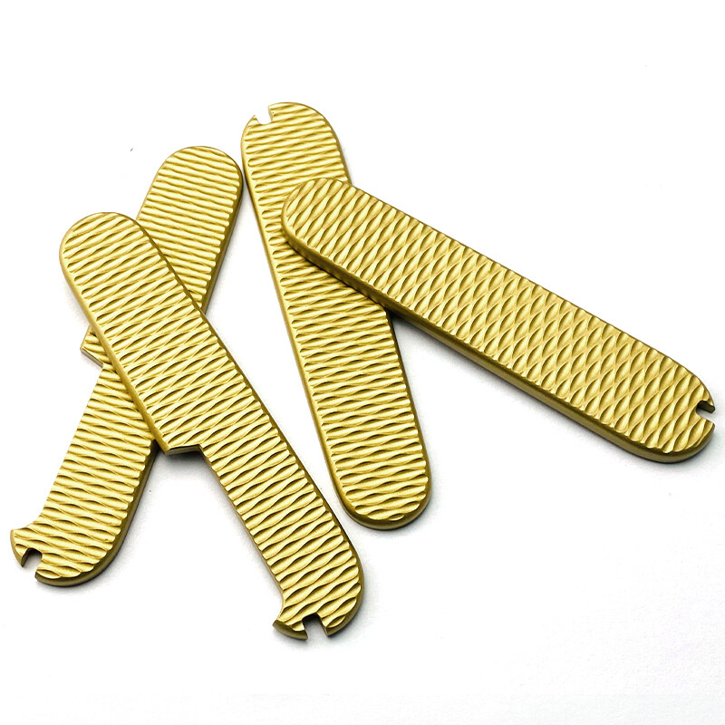 1PAIR Custom Made DIY Brass Handle Scales for 91mm Victorinox