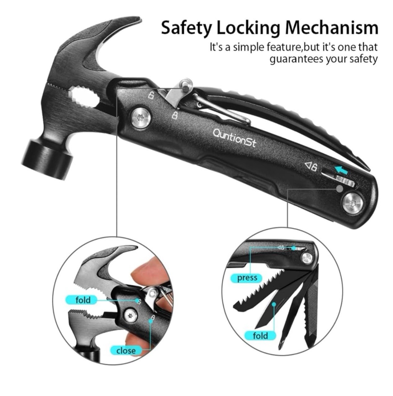 Gifts for Men,12-in-1 Hammer Multitool, Stocking Stuffers for Men,Christmas S…
