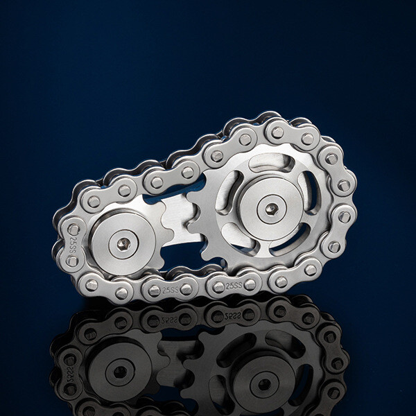 EDC Sprocket Chains Decompression Fingertips spinning Top Gearwheel Gyro Toy CNC