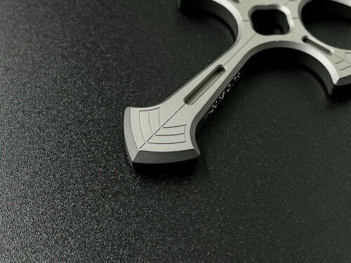 TC21 Titanium Alloy CNC Cross Necklace Pendant Bead Keychain Outdoor EDC Tools