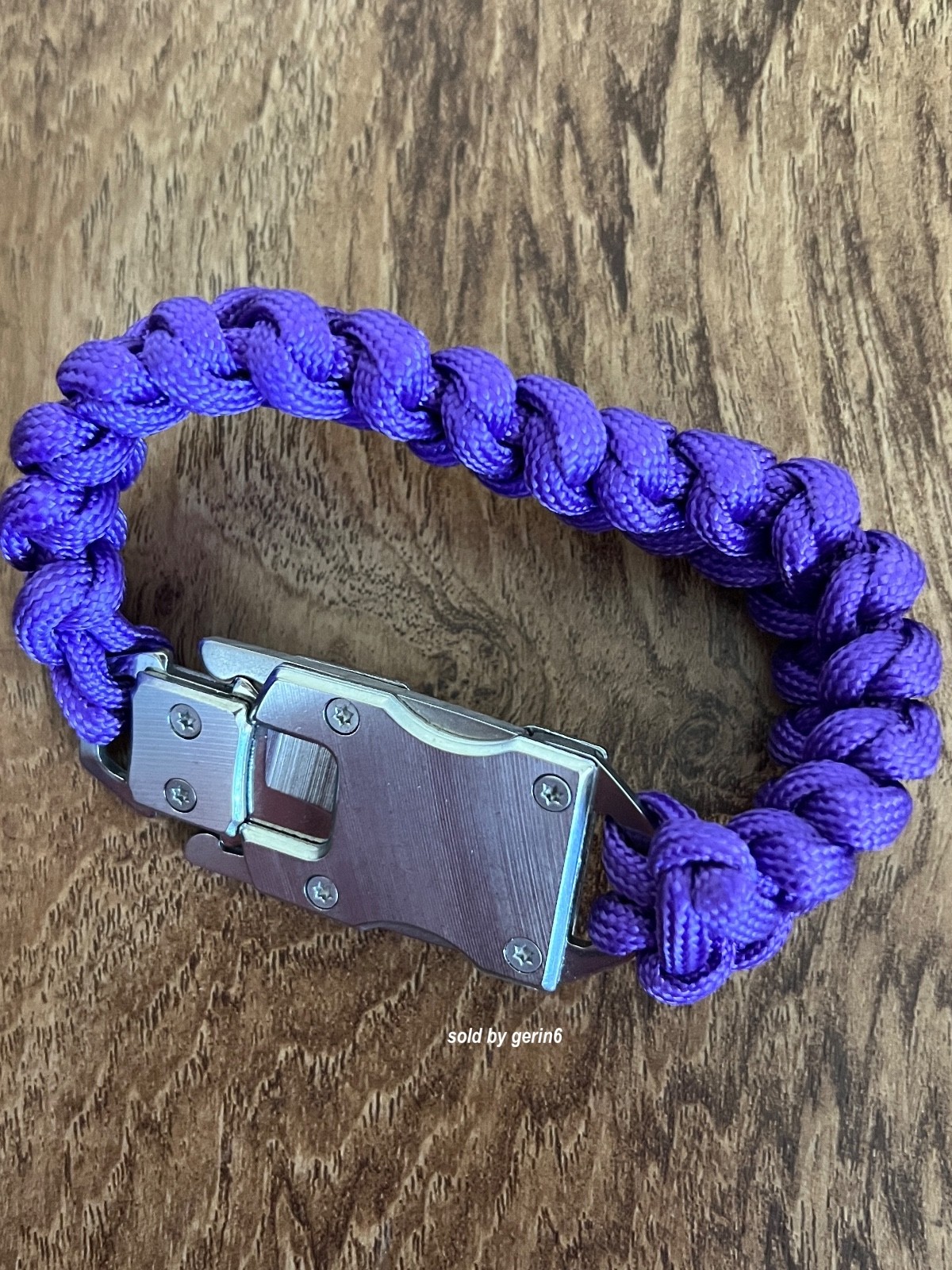 Paracord Emergency Tactical EDC Survival Knife Bracelet, Purple BR4 New