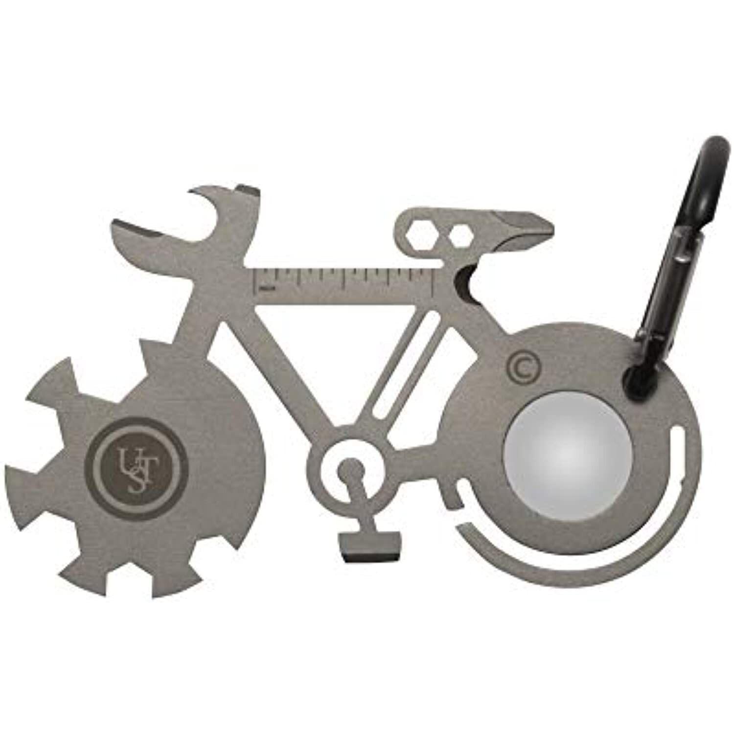 UST Stainless-Steel Tool A Long Multi-Tool Carabiner, Bicycle, Silver