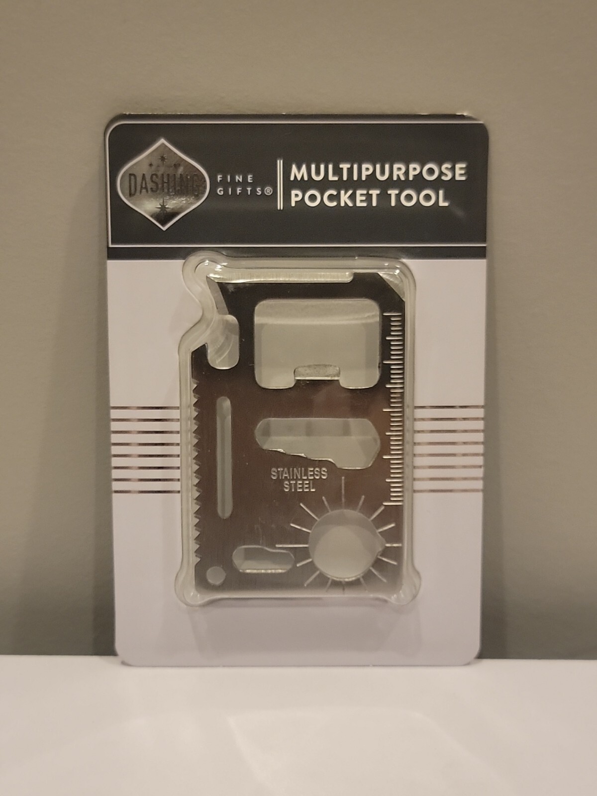 Multi-Purpose Pocket Tool Fits in Wallet Stainless Steel. FATHER’S DAY! NEW