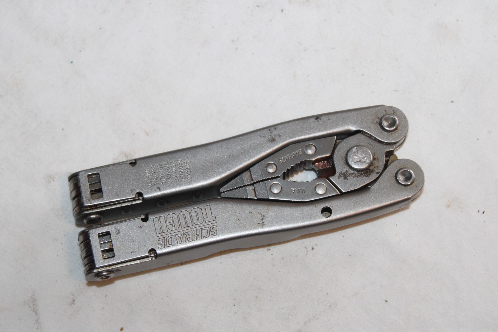 Schrade Tough Multi Tool Pliers 10 In 1 Original USA Knife File Camping Survival