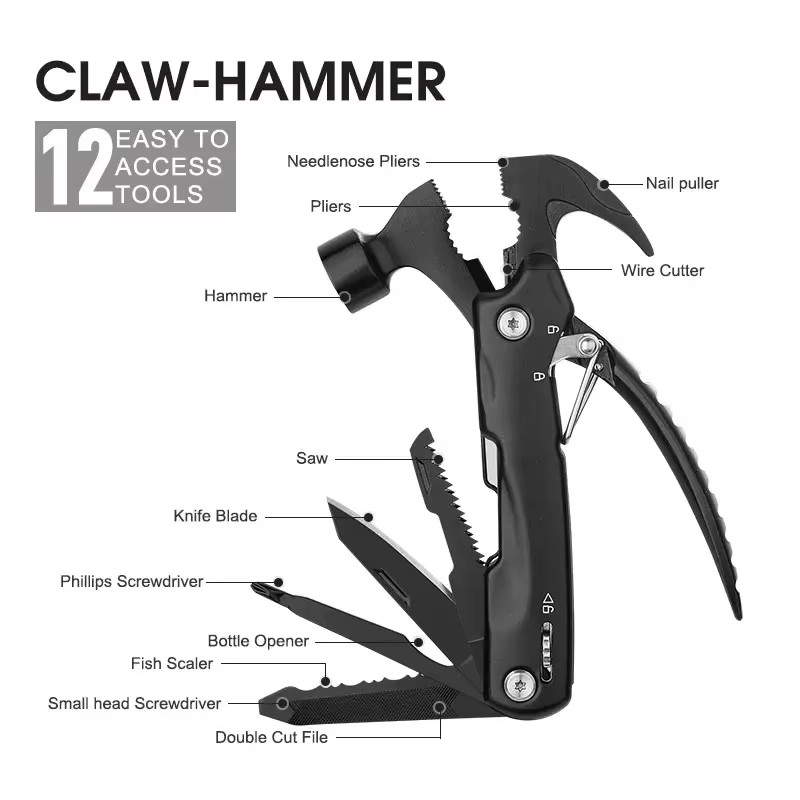Multifunction Mini Hammer Survival Gear Folding Tool Hammer