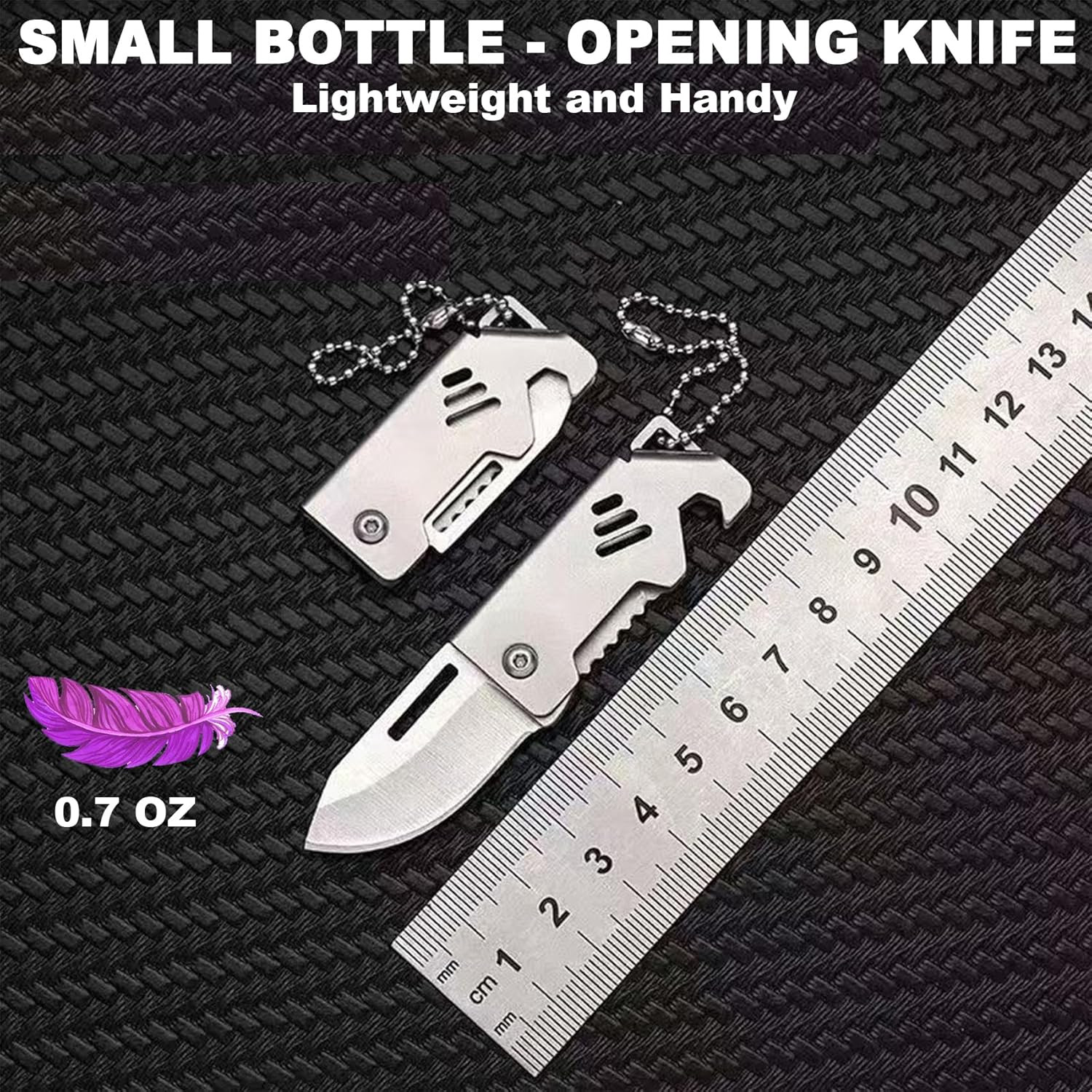 Mini Keychain EDC with Bottle Opener for Men, Portable Cool Gadgets for Everyday