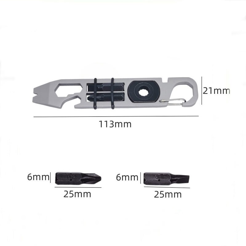 EDC Stainless Steel Keychain Pocket Pry Bar Crowbar Opener Outdoor Multi Tools