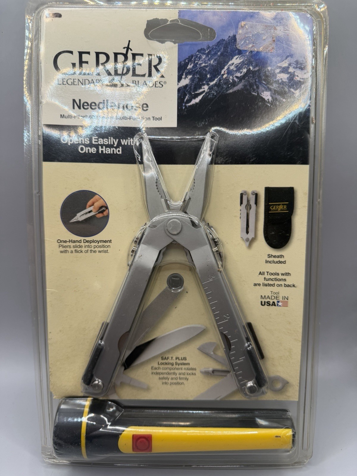 Gerber Needle Nose 600 Multi-Plier W/ Flashlight VTG Sealed New Old Stock Rare!!