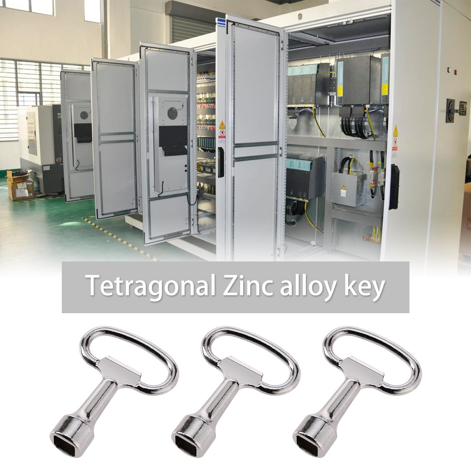 5pcs Zinc Alloy Electric Cabinet Keys, Square, 13x8x8mm…