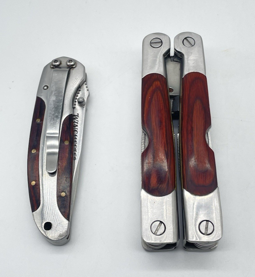 2 Winchester Pocket Tools : 1 Pocket Knife & 1 Multi Use Tool Pliers/Knife