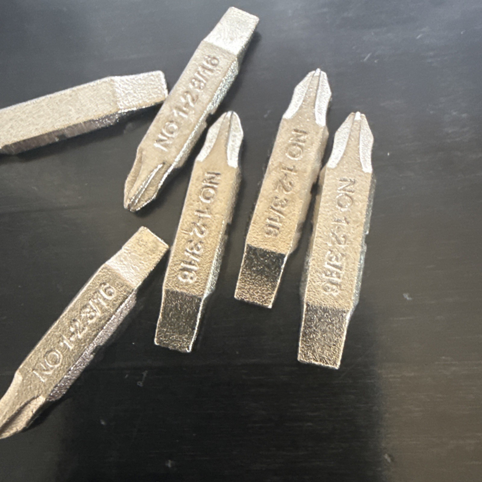 6 Pack Replacement Two-Sided Bits for Leatherman Multi-Tool – #1-2 3/16 silver