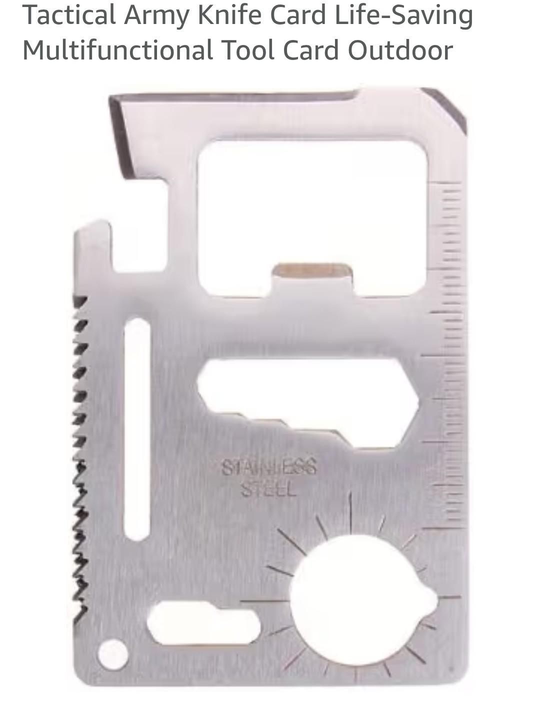 New Tactical 11 in 1 Survival Pocket Credit Card Multi-tool Stainless Steel