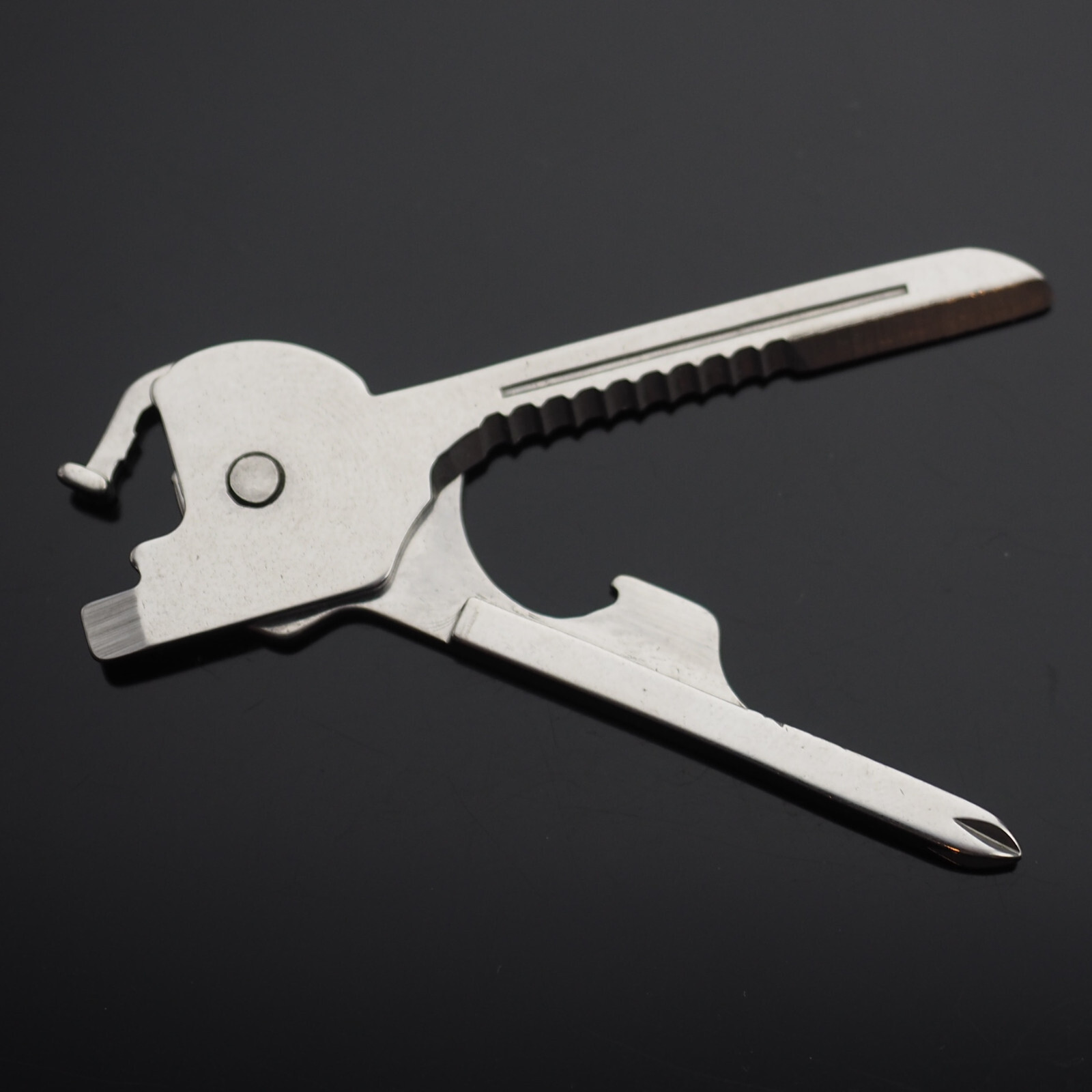 6in1 Keychain Multi Tool Cutter Screwdriver Knife Bottle Opener Glasses EDC
