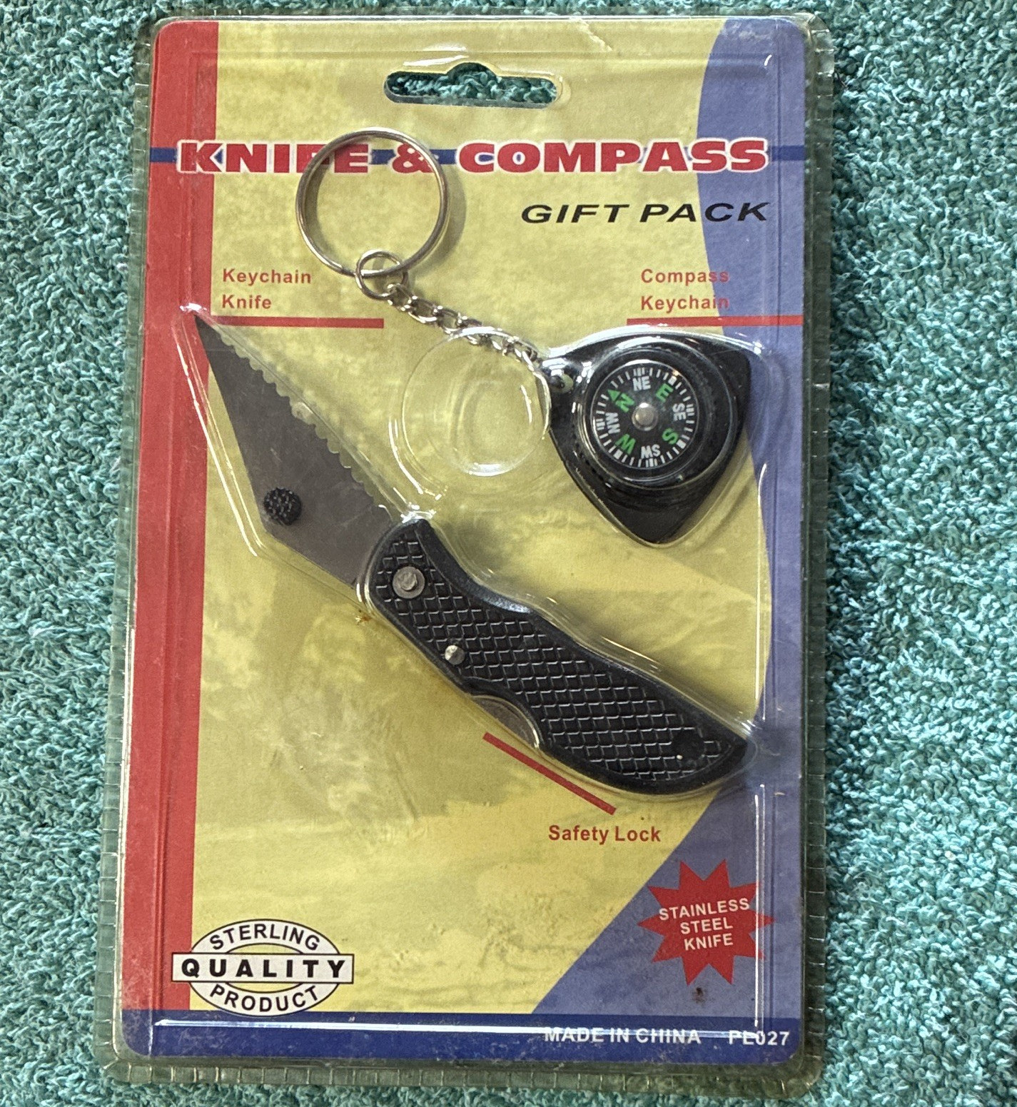 Sterling Knife & Compass Gift Pack Multi-Tool 1in Part Serrated Safety Lock