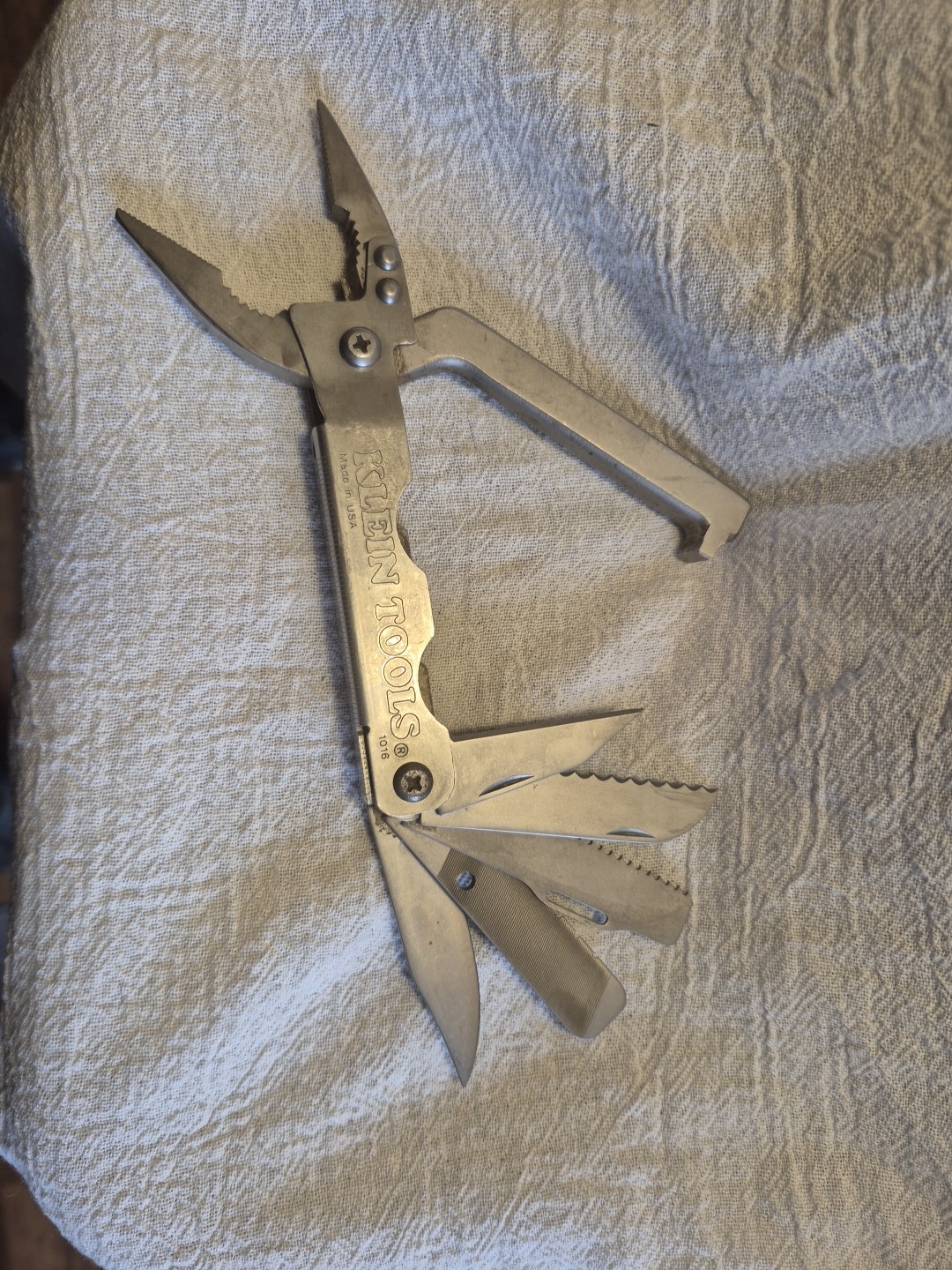 Klein Tools 1016 Multi Tool Pliers, Knife, Saw, File, Saw, Wire Stripper + More