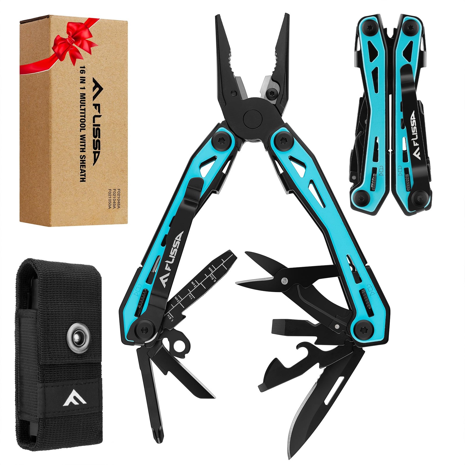 16-in-1 Multi Tool Pliers, Gifts for Men Dad, Stainless Steel EDC Multitool w…