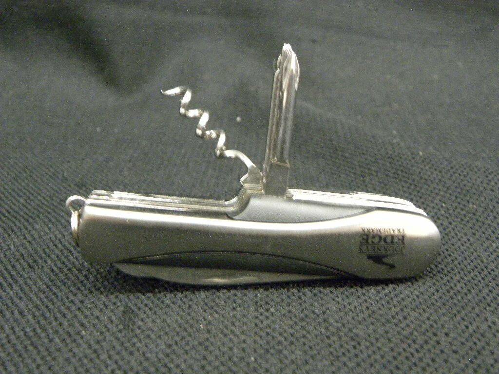 Lot of 6 Silver Pocket Swiss Army Style Knife with Black Nylon Case
