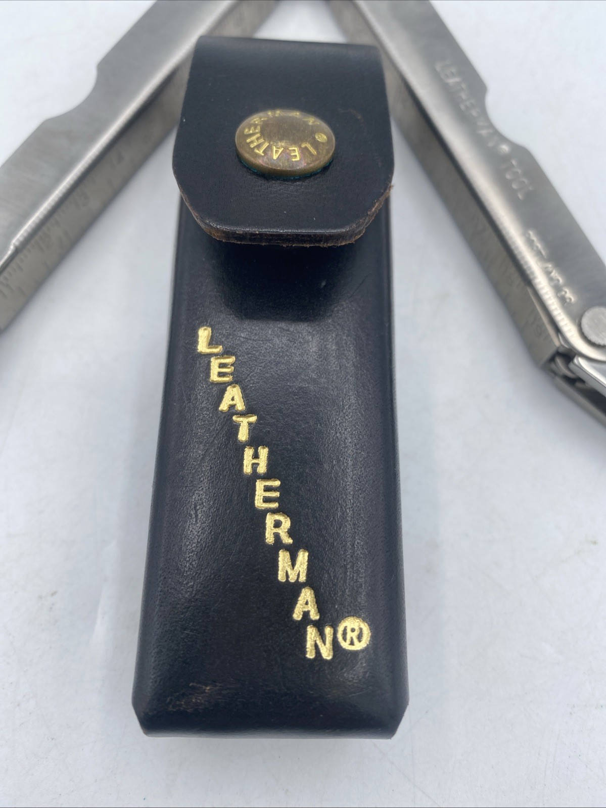 1995 Vtg Original Leatherman Multi Tool Portland Leather Sheath USA Gently Used