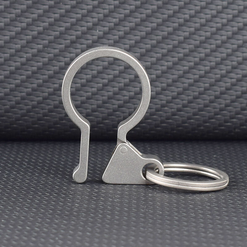 Titanium Alloy Side Open Keychain Tool EDC DIY Pendant Hanging Buckle HangingEDC