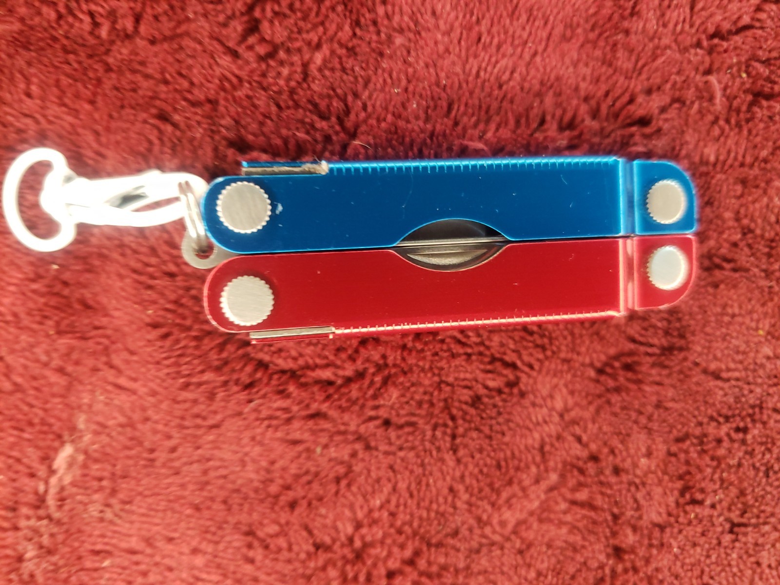 Leatherman Micra Red Blue Multitool White claw keychain 0121 date code
