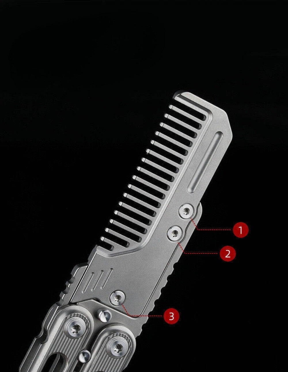 EDC Titanium Alloy Comb Utility Opener Portable Outdoor Multi-funtion Tool