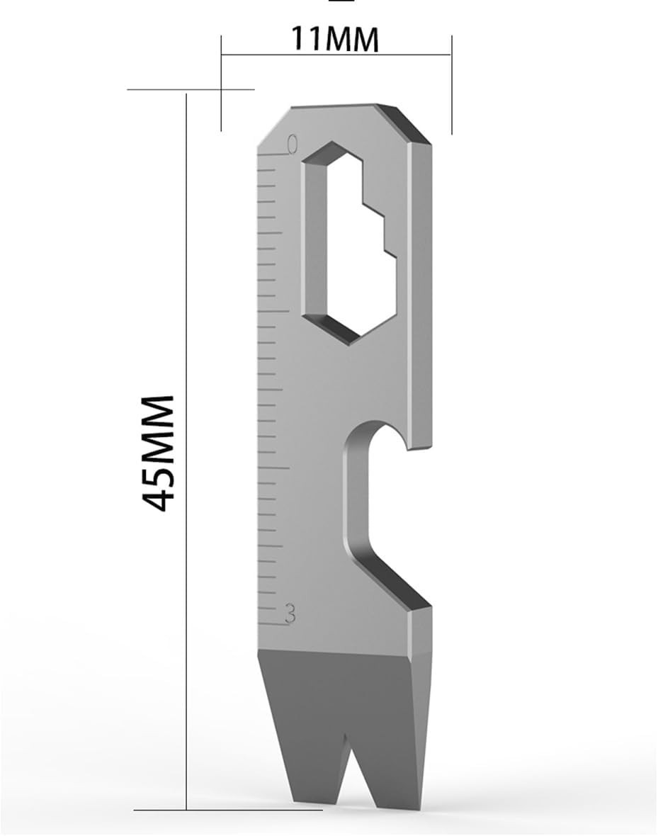 EDC Pocket Pry Bar Keychain Multi Tool, Titanium Small EDC Pry Bar for Keychains