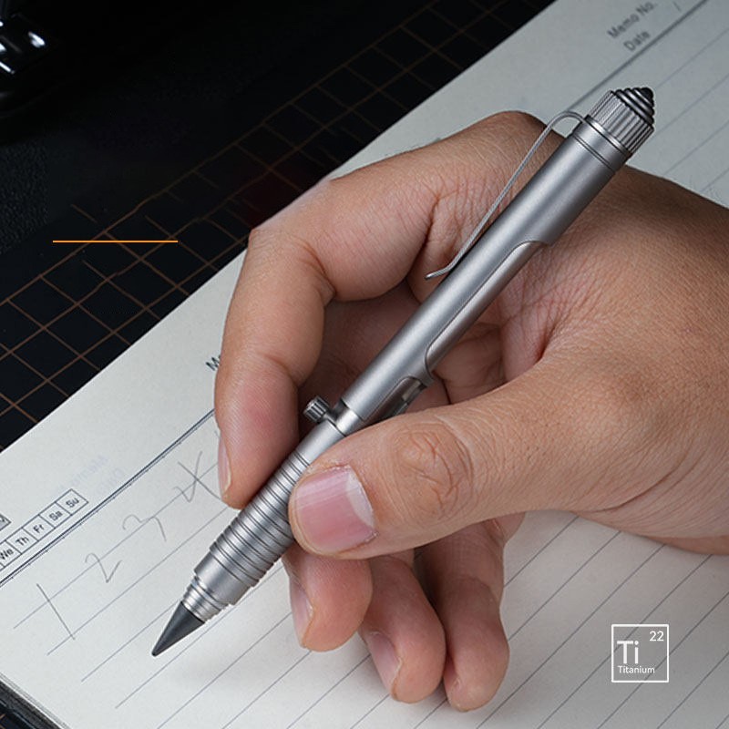 Titanium Alloy Emergency Glass Breaker Pen EDC Portable Outdoor Writing Tool