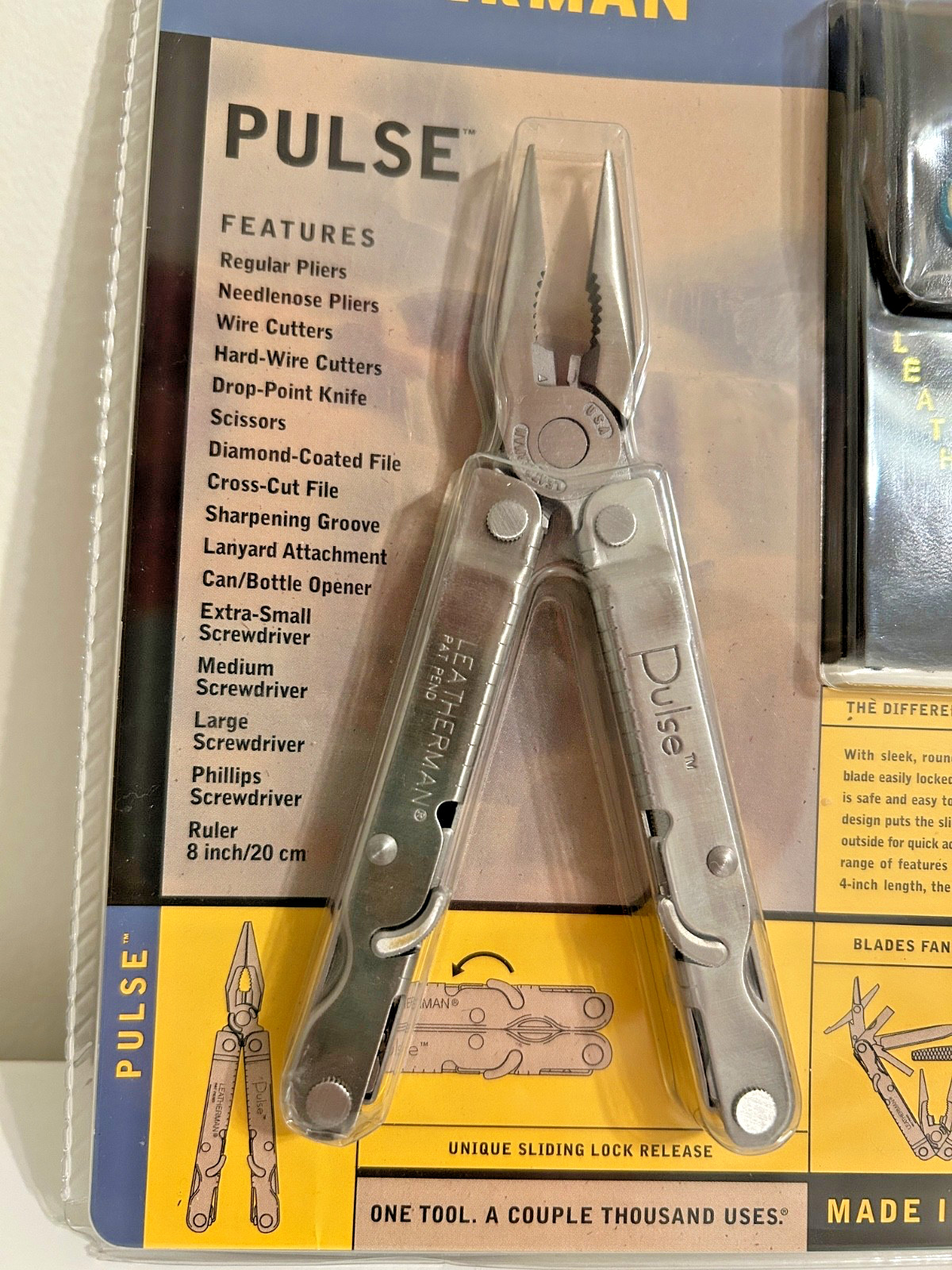 NEW SEALED Leatherman Pulse Multi-Tool Stainless Steel Silver Leather Pouch RARE